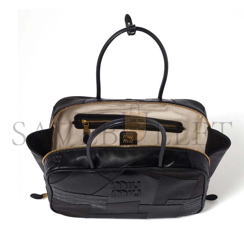 MIU MIU BEAU LEATHER PATCHWORK TOTE 5BB117 (34*21*12cm)